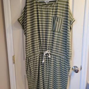 Olive green cotton dress size 4X